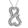 Pompeii3 1/4ct "Amore" Diamond Heart Pendant 10K White Gold - 2 of 4