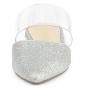 Allegra K Women's Glitter Clear Strap Flat Mules - 3 of 4