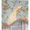 RLF Home 3" Rod Pocket High Quality Fabric Long Tail Cornice Valance With Scalloped Trim for Windows 50" x 17" Sky - 3 of 4