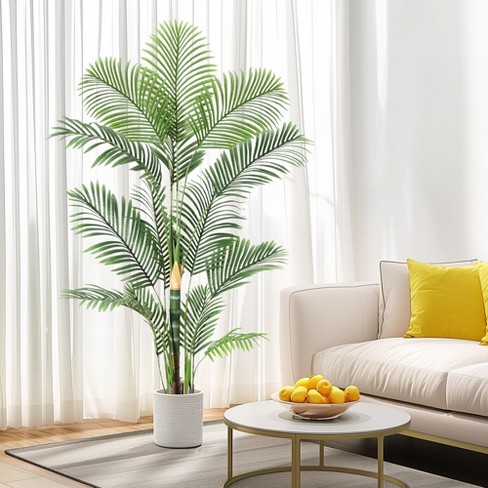 Artificial Areca Palm Tree, 7' lifelike Tropical Tree, Pre- Potted, Easy cheapest to use, clean and set up. Packed SINGLE.