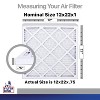 Filter King 12x22x1 Air Filter | 4-PACK | Carbon MERV 8 HVAC Pleated A/C Furnace Filters | MADE IN USA | Actual Size: 12 x 22 x .75" - 2 of 4