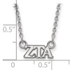 Black Bow Jewelry Sterling Silver Zeta Tau Alpha Greek Life Necklace 18 Inch - 2 of 4