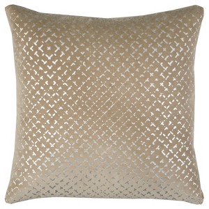 Rizzy Home Geometric Throw Pillow Beige
