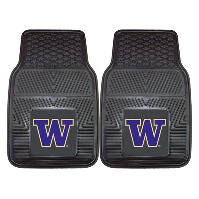 NCAA Washington Huskies Vinyl Car Mat Set - 2pc