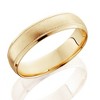 Pompeii3 18K Yellow Gold Mens Brushed 6mm Wedding Band - 2 of 3