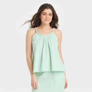 Women's Gauze Tank Top - Universal Thread™ - 1 of 3