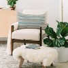 Little Arrow Design Co Cadence Stripes dusty blue Oblong Throw Pillow - Society6 - 2 of 2