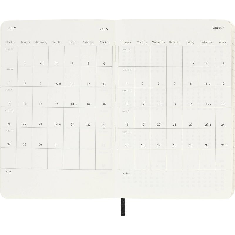 Moleskine 2024-25 Pocket Weekly Planner 5.51&#34;x3.54&#34; Softcover Black, 5 of 8