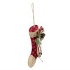 Northlight 5.75" Red Plaid and Burlap Christmas Stocking Ornament - 3 of 4