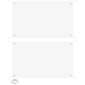 Unique Bargains Polyester Decorate DIY Blank Banners Signs with Hanging Rope 2 Pcs - 1 of 4