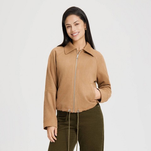 Женские куртки Universal Thread Women's Suede Bubble Jacket - Universal Thread™ Olive Green XXL
