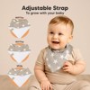 8pk Organic Baby Bandana Bibs, Baby Drool Bibs for Baby Boy, Girl, Baby Bibs for Infant, Newborn - 3 of 4