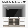 Farmhouse TV Stand for 75/80 inches TVs, Entertainment Center with Storage Cabinet and Mesh Doors, Industrial Media Console Cabinet Table - 4 of 4