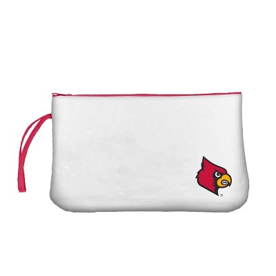 NCAA Louisville Cardinals Clear Zip Closure Wristlet