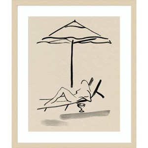 Amanti Art Laying on The Beach II by Melissa Wang Wood Framed Wall Art Print - 1 of 4