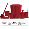Hearth & Harbor Red Bathroom Set, Christmas Bathroom Sets, 6PC Bathroom Accessories Set, XMAS Bathroom Décor with Toilet Trash Can & Soap Dispenser - 2 of 4