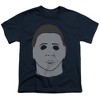 Halloween Ii Michael Myers Mask Kids T Shirt For Youth, Navy - 2 of 4