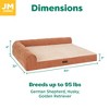 Plush & Grid Cord Orthopedic Deluxe L-Chaise Pet Bed for Dogs and Cats - 2 of 4