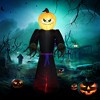 HOMCOM 7ft Tall Inflatable Halloween Pumpkin Reaper Light Up Yard Decoration with  LED Lights and Fan - 3 of 4