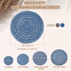 Unique Bargains Woven Braided Washable Decorative Round Placemat 8 Pcs - 2 of 4