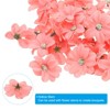 Unique Bargains Faux Silk Multi-layered Handmade Artificial Flowers Purple White Pink Bulk - 4 of 4