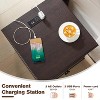 18" Vintage Nightstand with Charging Station, End Table Side Table with 2 Drawers for Bedroom, Living Room - 3 of 4