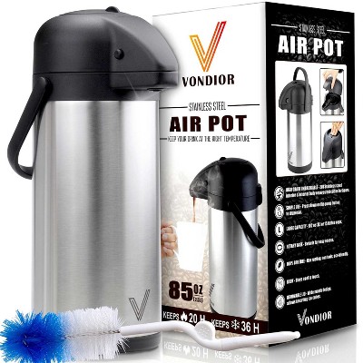 Airpot Coffee Carafe 102OZ, Thermal Vacuum Flask, 3L Large