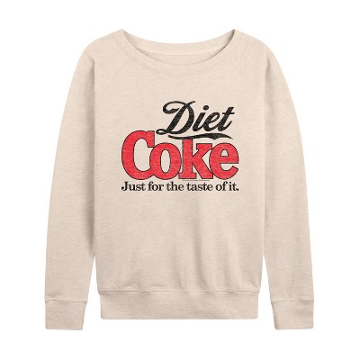 Women's - Diet Coke - Retro Logo Lightweight French Terry Wide Neck Long Sleeve Shirt