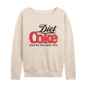 Women's - Diet Coke - Retro Logo Lightweight French Terry Wide Neck Long Sleeve Shirt - 1 of 4