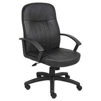 Executive Leather Budget Chair Black - Boss Office Products