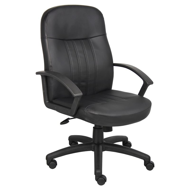 Executive Leather Budget Chair Black - Boss Office Products, 1 of 12