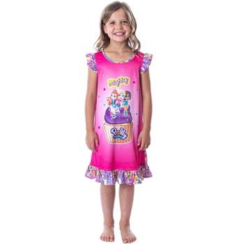 Polly Pocket Toys Girls' Tiny Is Mighty Kids Pajama Nightgown Sleep Shirt Multi