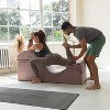 Avana Kami Convertible Chaise / Bed Bench for Yoga & Massage - End of Bed Ottoman with Concealed Fold Out Yoga Lounge Chair, 18" Wide, Microvelvet - 3 of 4