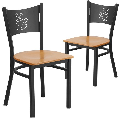 Emma And Oliver Stackable Wood Cross Back Dining Chair : Target