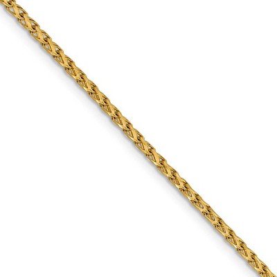 Black Bow Jewelry 2.1mm 14k Yellow Gold Diamond Cut Open Franco Chain Necklace