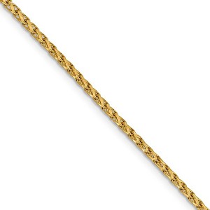 Black Bow Jewelry 2.1mm 14k Yellow Gold Diamond Cut Open Franco Chain Necklace - 1 of 4