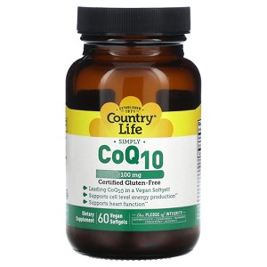 Country Life Simply CoQ10, 100 mg, 60 Vegan Softgels - 1 of 2