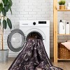 LunaLulinlk Black Washable Rug 5x8 Area Rug (Black+Burgundy, 5' x 8') - 4 of 4
