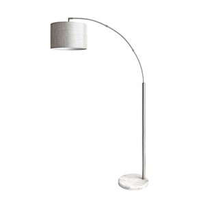 nuLOOM Belton 69" Marble Floor Lamp Lighting - Silver 68.5" H x 37" W x 12" D - 1 of 4
