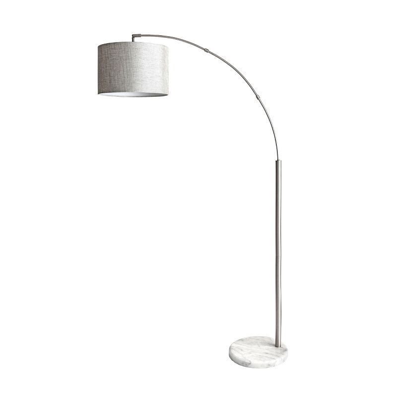 nuLOOM Belton 69" Marble Floor Lamp Lighting - Silver 68.5" H x 37" W x 12" D, 1 of 7