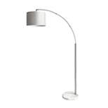 nuLOOM Belton 69" Marble Floor Lamp Lighting - Silver 68.5" H x 37" W x 12" D