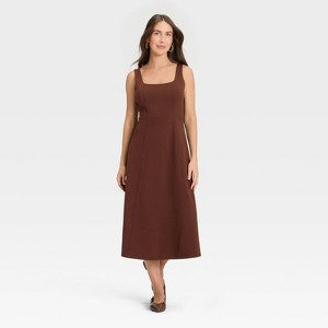 Women's Ponte Knit Midi Dress - A New Day™ - 1 of 3