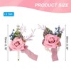 Unique Bargains Satin Romantic Durable Elegant Rose Corsage and Boutonnieres Set 2 Pcs - 2 of 4