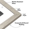 Americanflat 12x16 Picture Frame in Driftwood - Displays 8x12 With Mat and 12x16 Without Mat - Composite Wood with Shatter Resistant Glass - 3 of 4