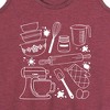 Women's - Instant Message - Baker & Chef Graphic Racerback Tank - 2 of 4
