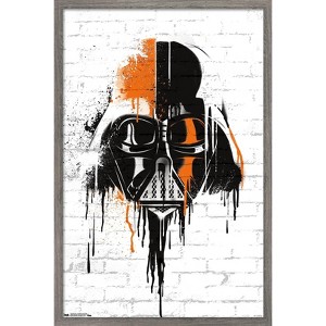 Trends International Star Wars: Saga - Vader Black And Orange Framed Wall Poster Prints - 1 of 4