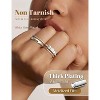 Non Tarnish Silver Plated Stackable Rings, Dainty Cubic Zirconia Thin Thumb Ring Set, Size 6-10 - 3 of 4