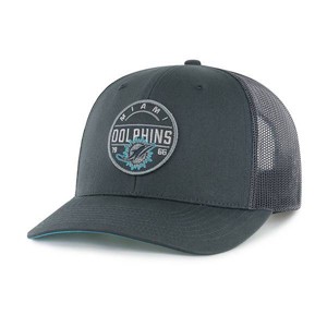 NFL Miami Dolphins Charcoal Rig Hat: Adjustable Snapback, Team Logo, Adult Sizing - 1 of 2