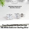 Princess Cut Stud Earrings for Women 4ct Simulated Diamond Sterling Silver Ginger Lyne - 2 of 4