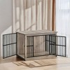Dog Crate Furniture, End Table, Kennel for Dogs up to 70 lb, Modern Design Heavy-Duty Cage with Removable Tray, Double Doors - 2 of 4